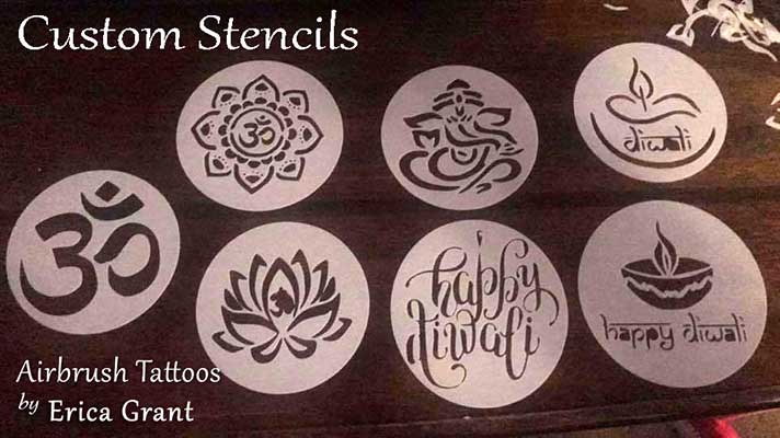 custom airbrush stencil tattoos